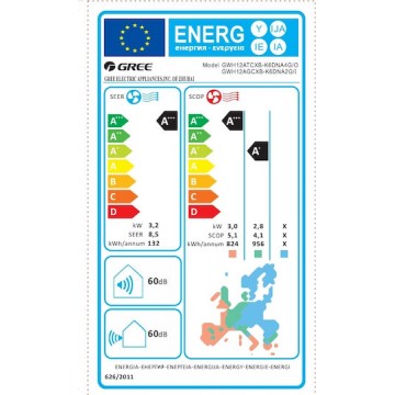 Gree Aura KAR3-N7 Κλιματιστικό Inverter 12000 BTU A+++/A+ με WiFi και Λειτουργία Αυτόματου Καθαρισμού